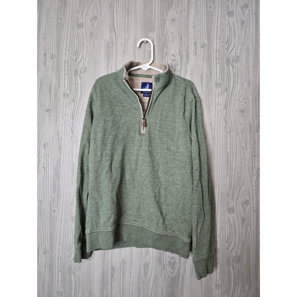 Johnnie-O Quarter Zip Sully Jr Pullover Kids Size 10 Heathered Green Sage